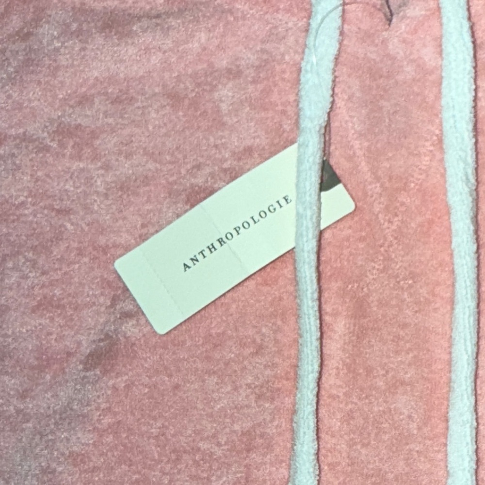 Celandine Pink Hooded Terry Crop Sweatshirt with Flamingo Embroidery - Picture 15 of 15